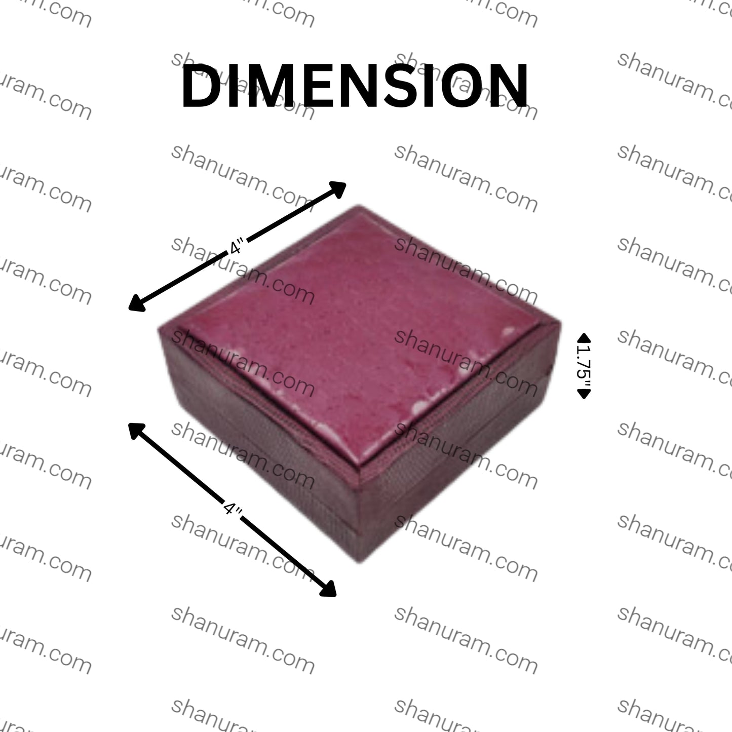 Maroon Crocodile Texture Single Bangle Box