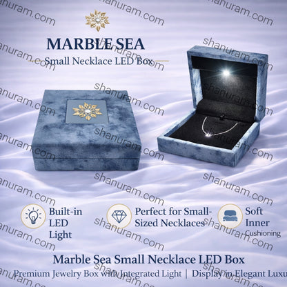 Marble Sea Small Necklace LED Box