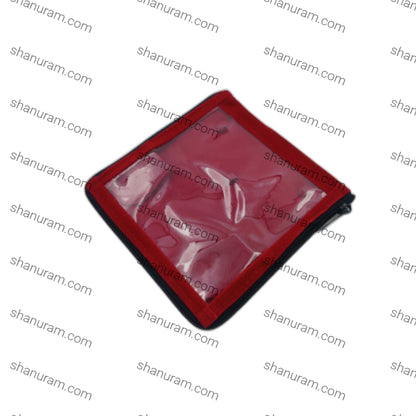 Square Red Velvet Small Necklace Set Zipper Folder
