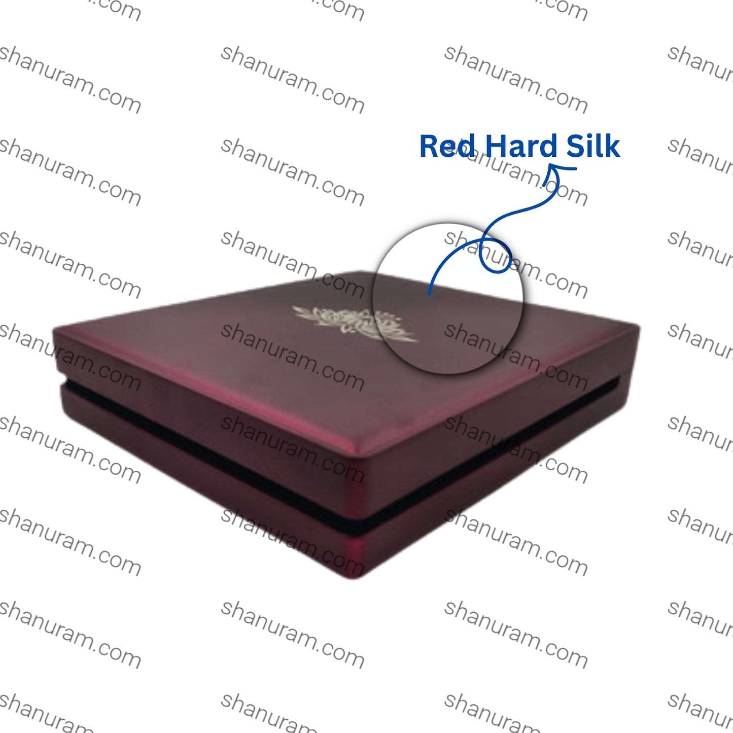 Premium Red Silk Series Medium Necklace Set LED Light Box