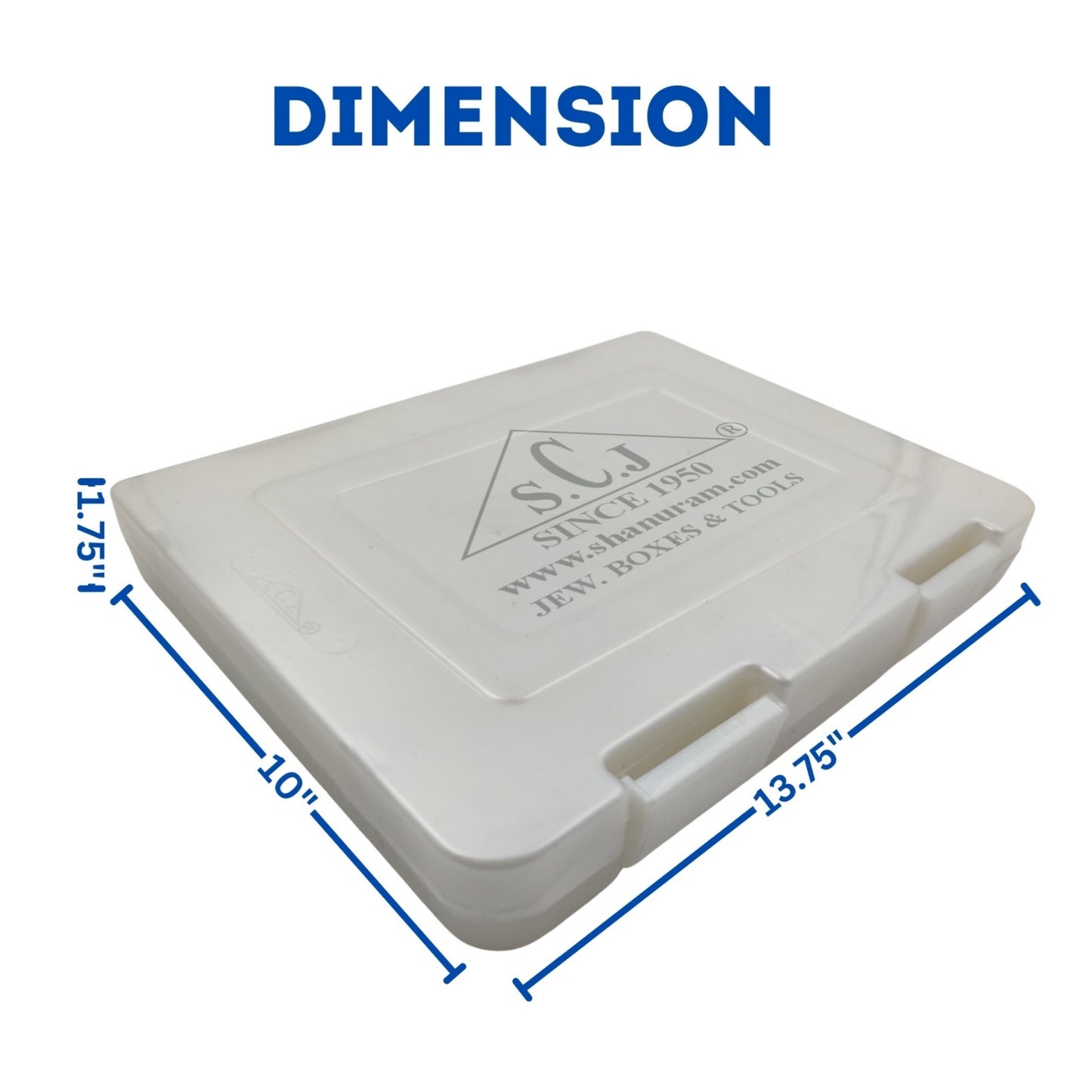 SCJ Long Necklace Box with Extra Height – Off-White Plastic Jewelry Storage with White Cloth Lining & Pocket (Pack of 10)