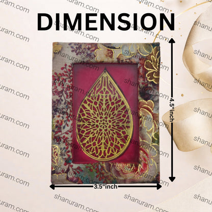 Fancy single coin pink flower texture box