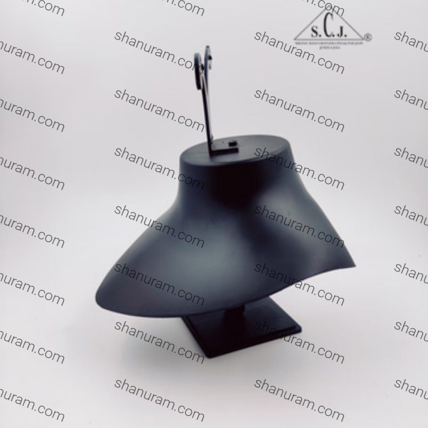 Black Plastic Choker Necklace Earring Jewellery Display Stand