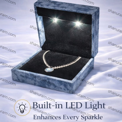 Marble Sea Medium Necklace LED Box