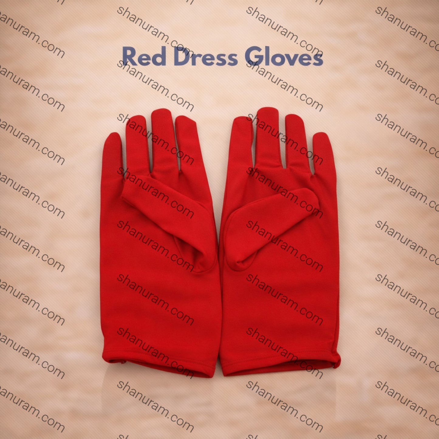 Poleyester Fiber Red Gloves