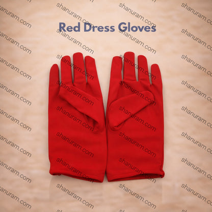 Poleyester Fiber Red Gloves