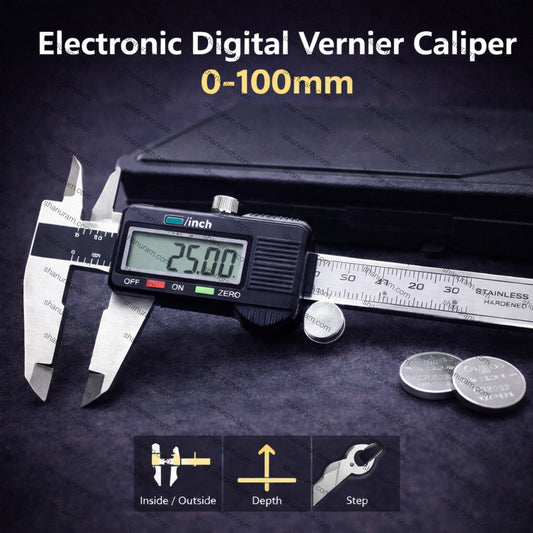SCJ Electronic Digital Vernier Caliper 0-100mm