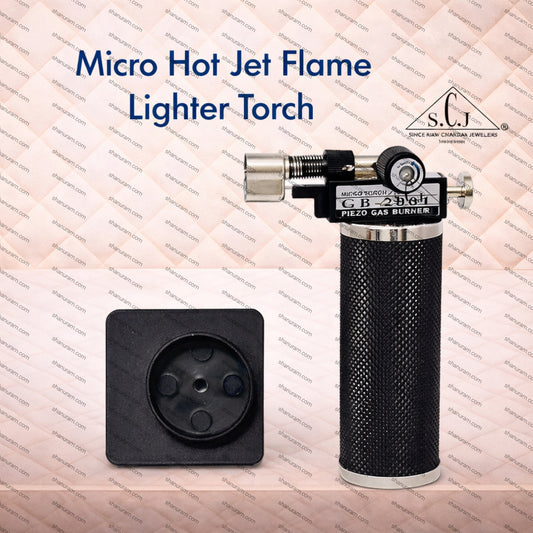 Pocket Hand Butane Gas Micro Hot Jet Flame Refillable Gold Silver Brazing Soldering Plumbing Garage Lighter Torch