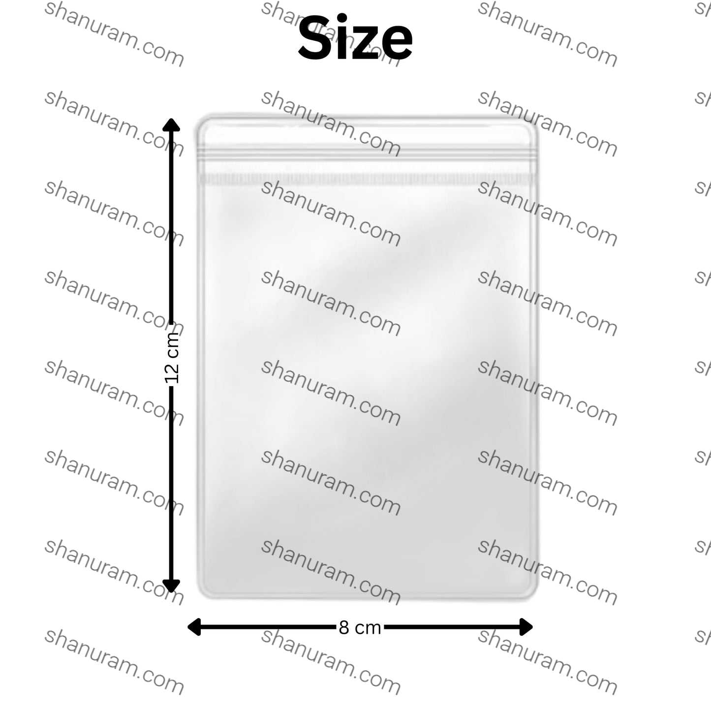 Hard- Zip lock Pouch 100 piece/pack 8*12 (cm)