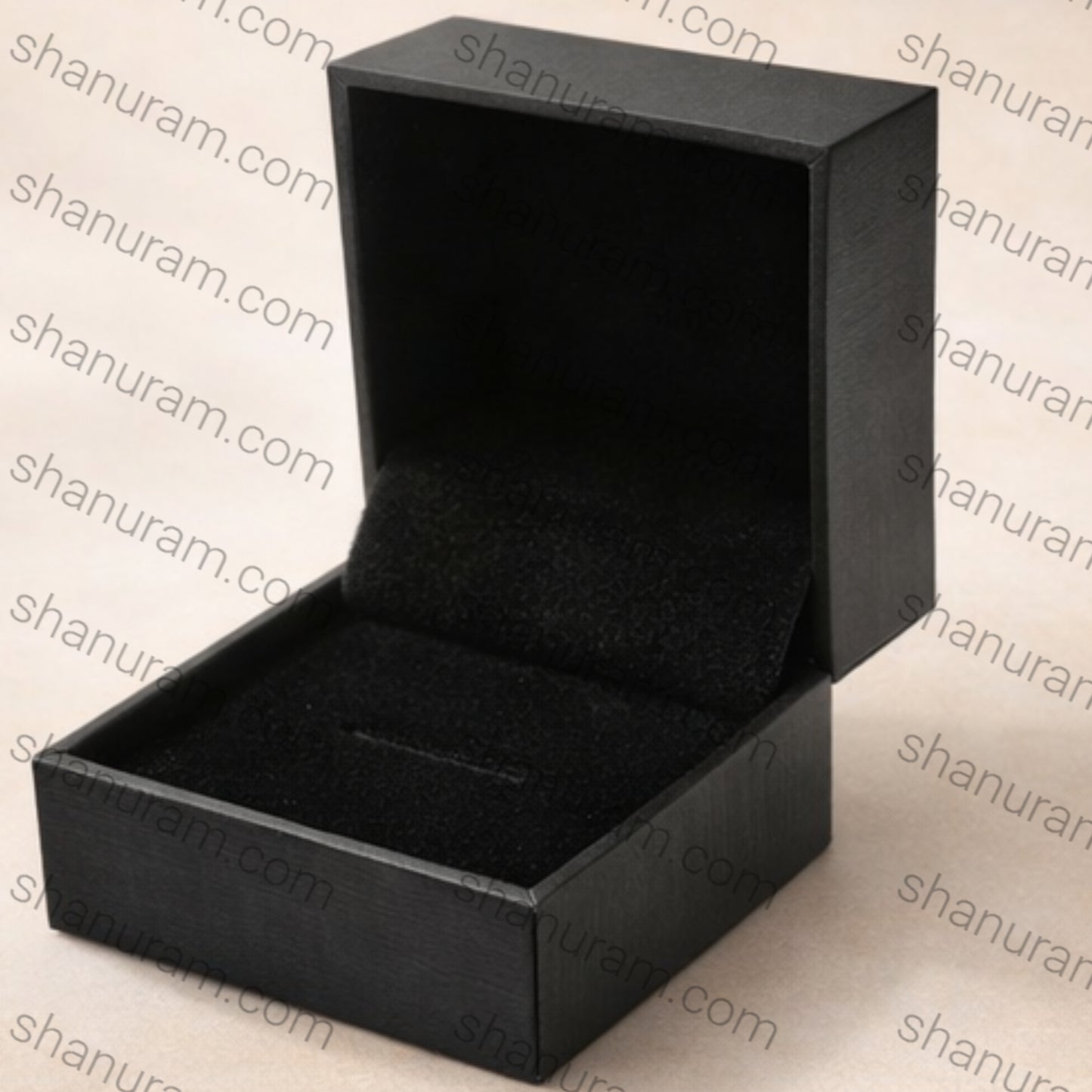 SCJ Luxury Black Ring Box | Premium Velvet Jewellery Ring Box