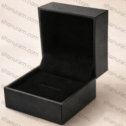 SCJ Luxury Black Ring Box | Premium Velvet Jewellery Ring Box
