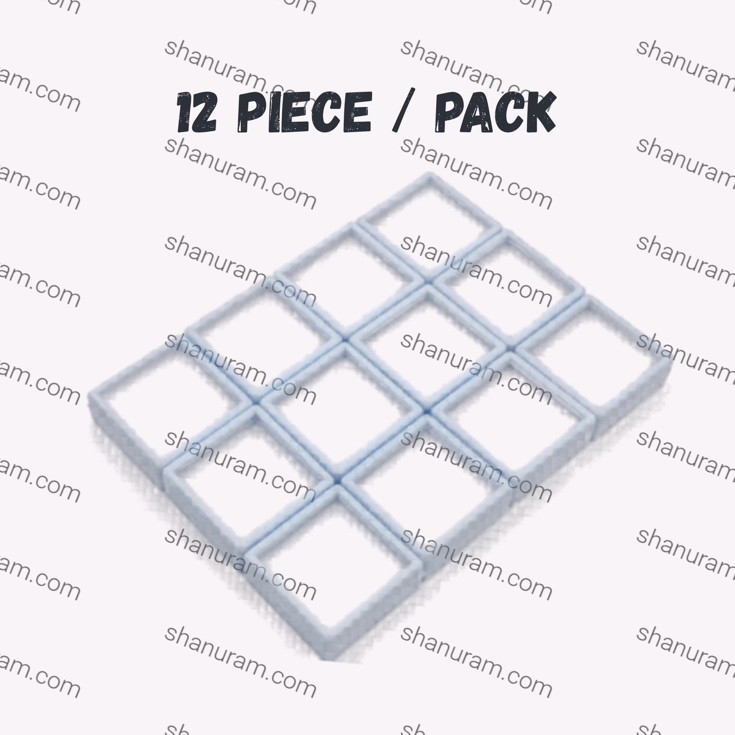Gem Stone Box White 12 piece/pack 2*2 (inch)