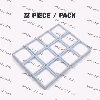 Gem Stone Box White 12 piece/pack 2*2 (inch)