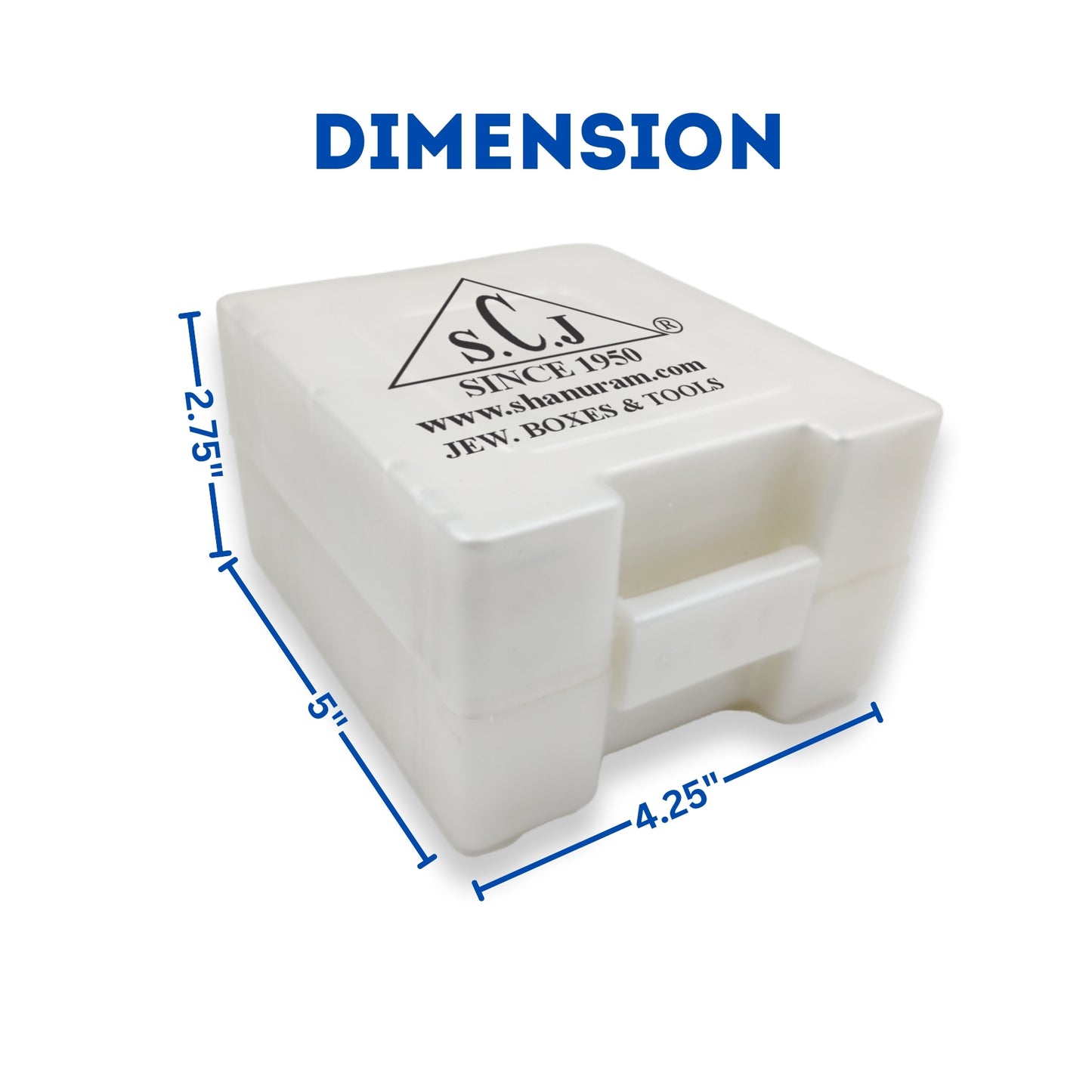 SCJ Bangle Box – Pack of 10 Off White Plastic Jewellery Boxes with White Cloth Lining