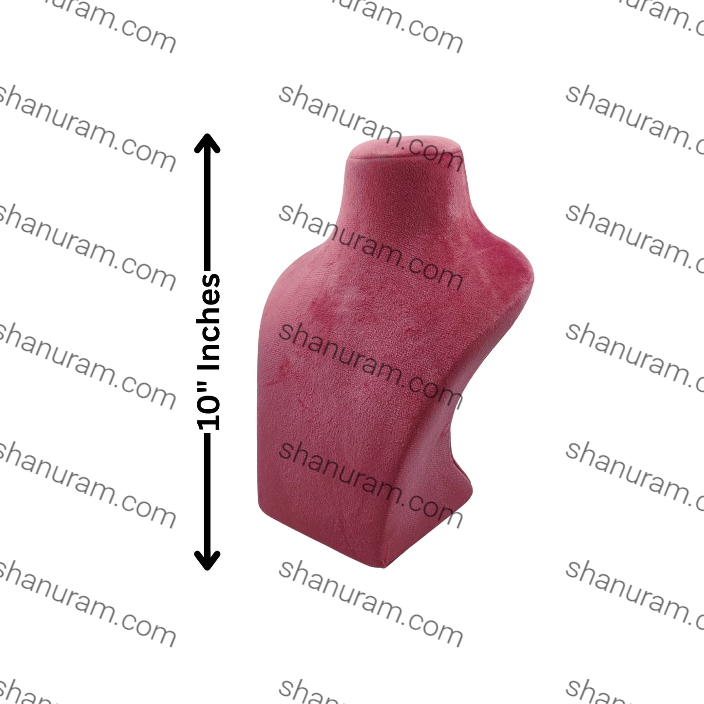 Dummy Pink Suede Necklace Stand with Curve