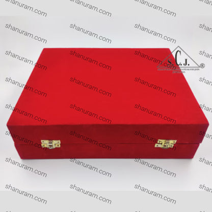 Red Velvet 6-set Silver Plated Glass Box