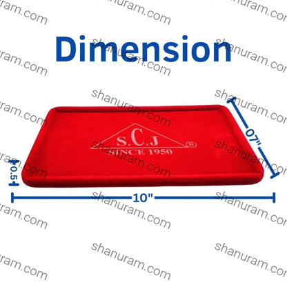 Red Velvet Round Boundary Jewellery Display Tray
