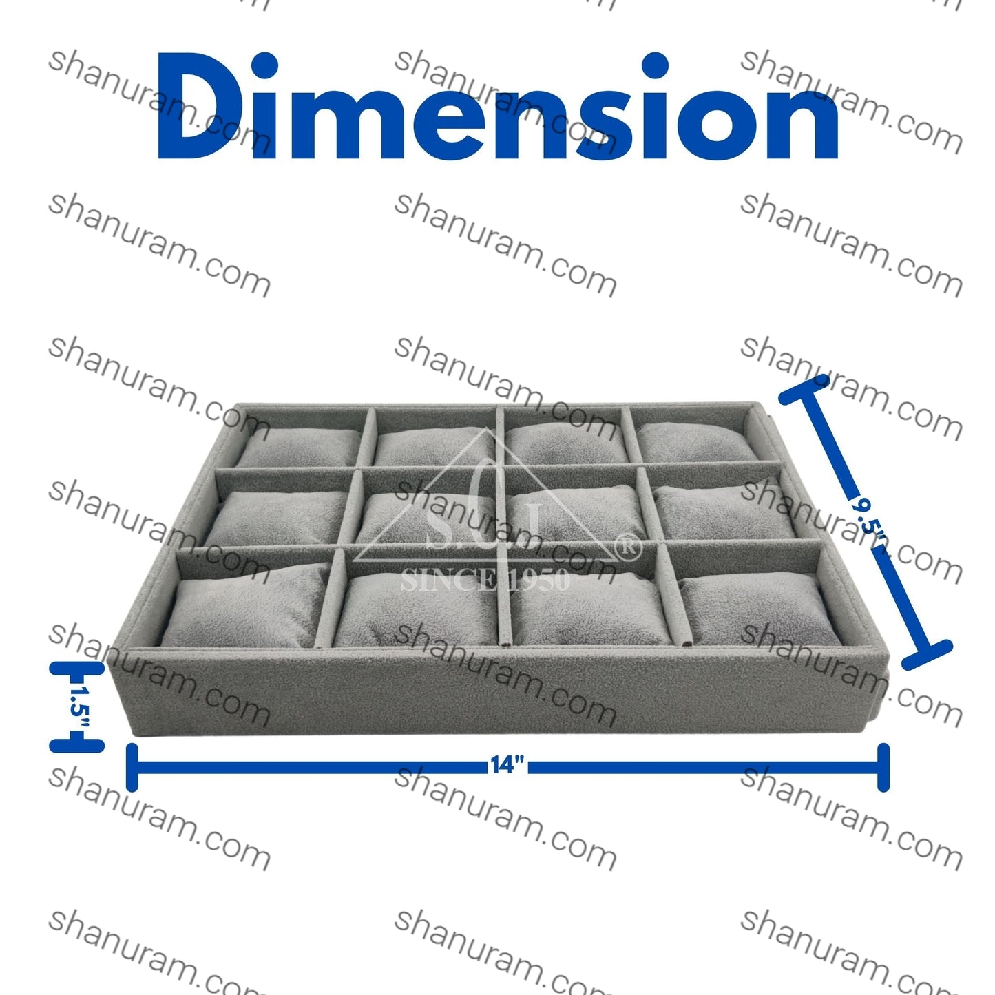 12-Grid Bracelet Jewellery Stock Display Tray