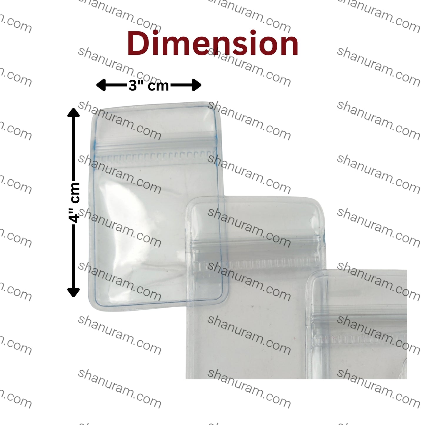 Hard Zip Lock Pouch – 100 Piece Pack (3x4 cm) | Mini Resealable Storage Bags