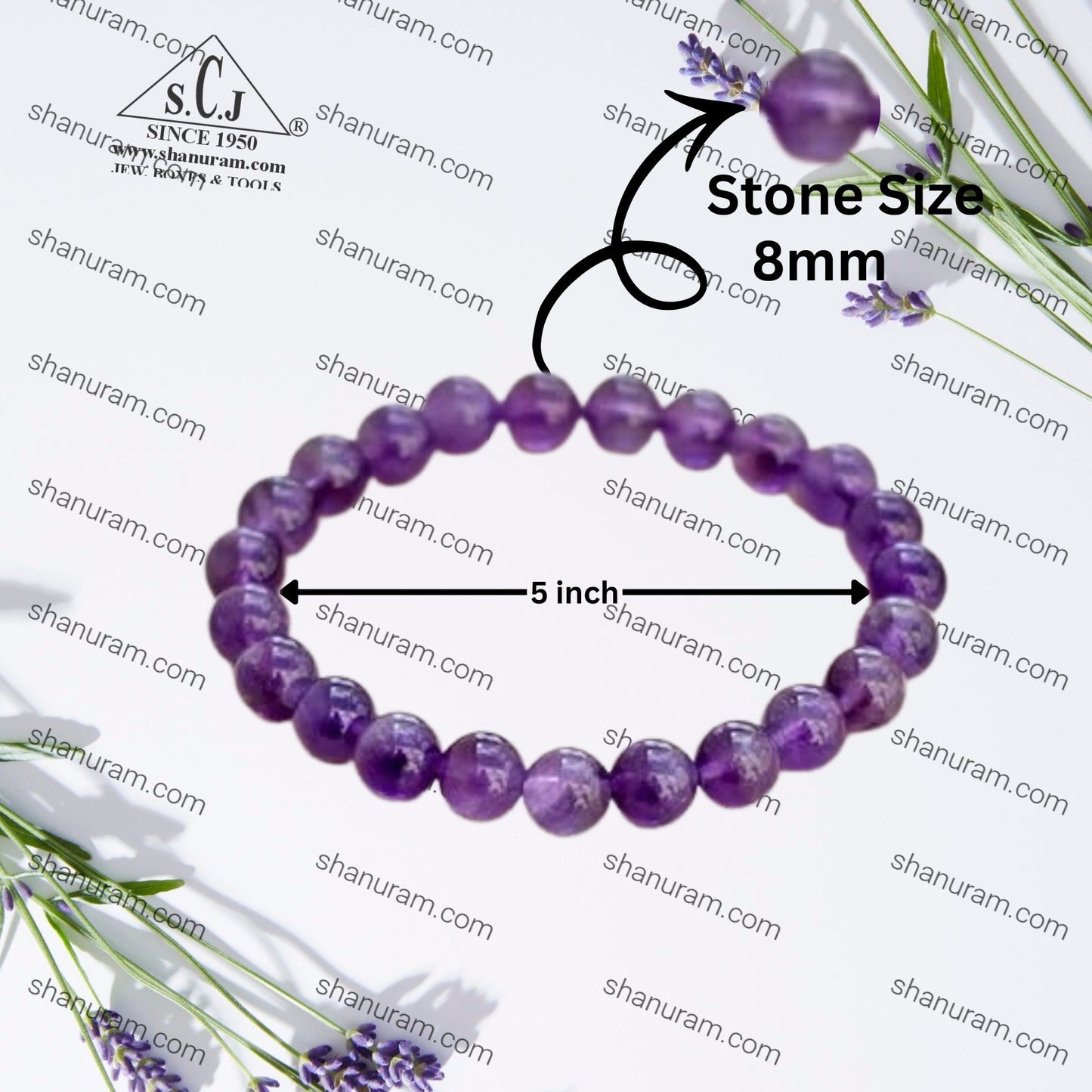 ASTRODIDI Stone Amethyst Healing Bracelet For Unisex-Adult