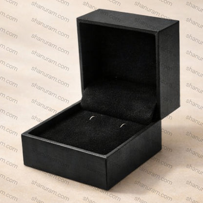 SCJ Luxury Black Earring Box – Premium Velvet Jewellery Earring Storage Box
