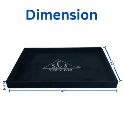 Black Suede Fabric Jewellery Display Tray (Large)