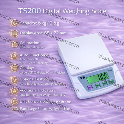 TS200 Electronic Compact Scale 6kg