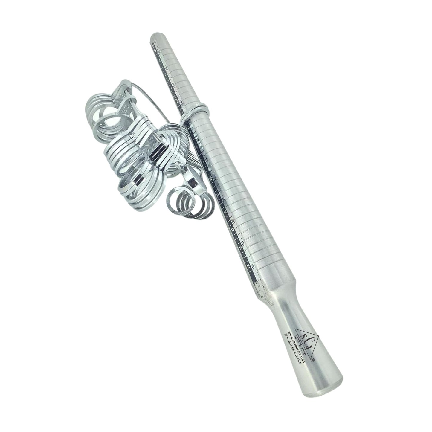 OSCAR 36-piece Metal Ring Sizer & Aluminum Ring Sizer Stick with International Standards – Precision Quality Ring Gauge with Universal, US, Euro, and 4 International Markings.