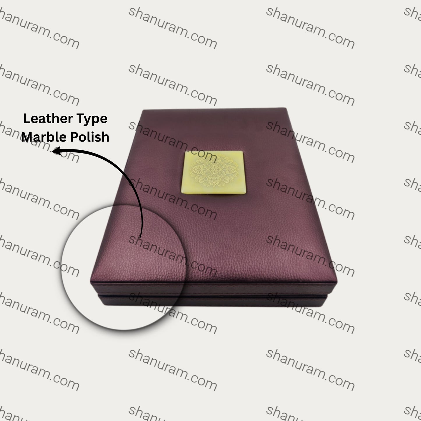 Leather Type Marble Polish Black Velvet Rani Necklace (Haar) Set LED Light Box