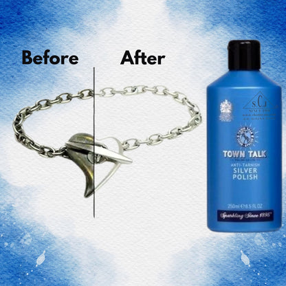 Town Talk Anti-Tarnish Silver Polish | Clean & Protect Silver Items - 250ml