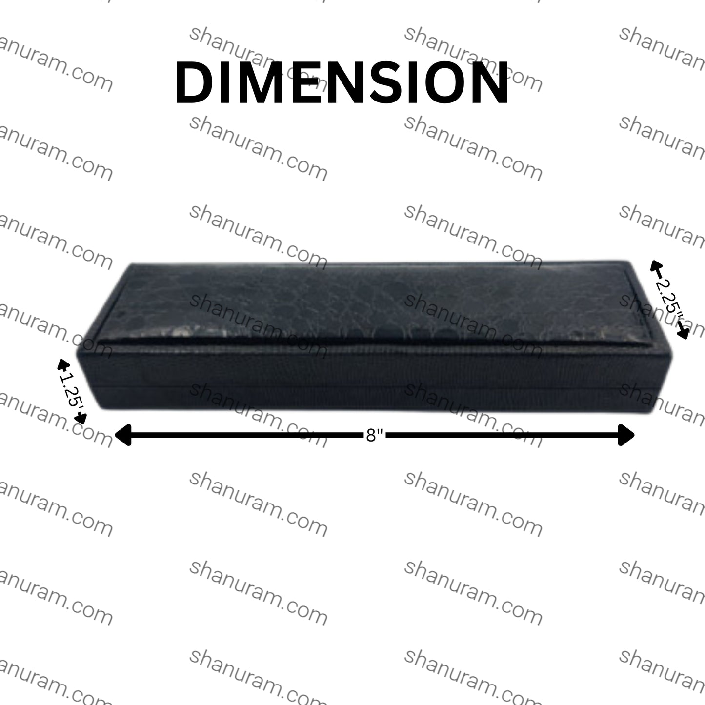 Black Crocodile Texture Bracelet Box