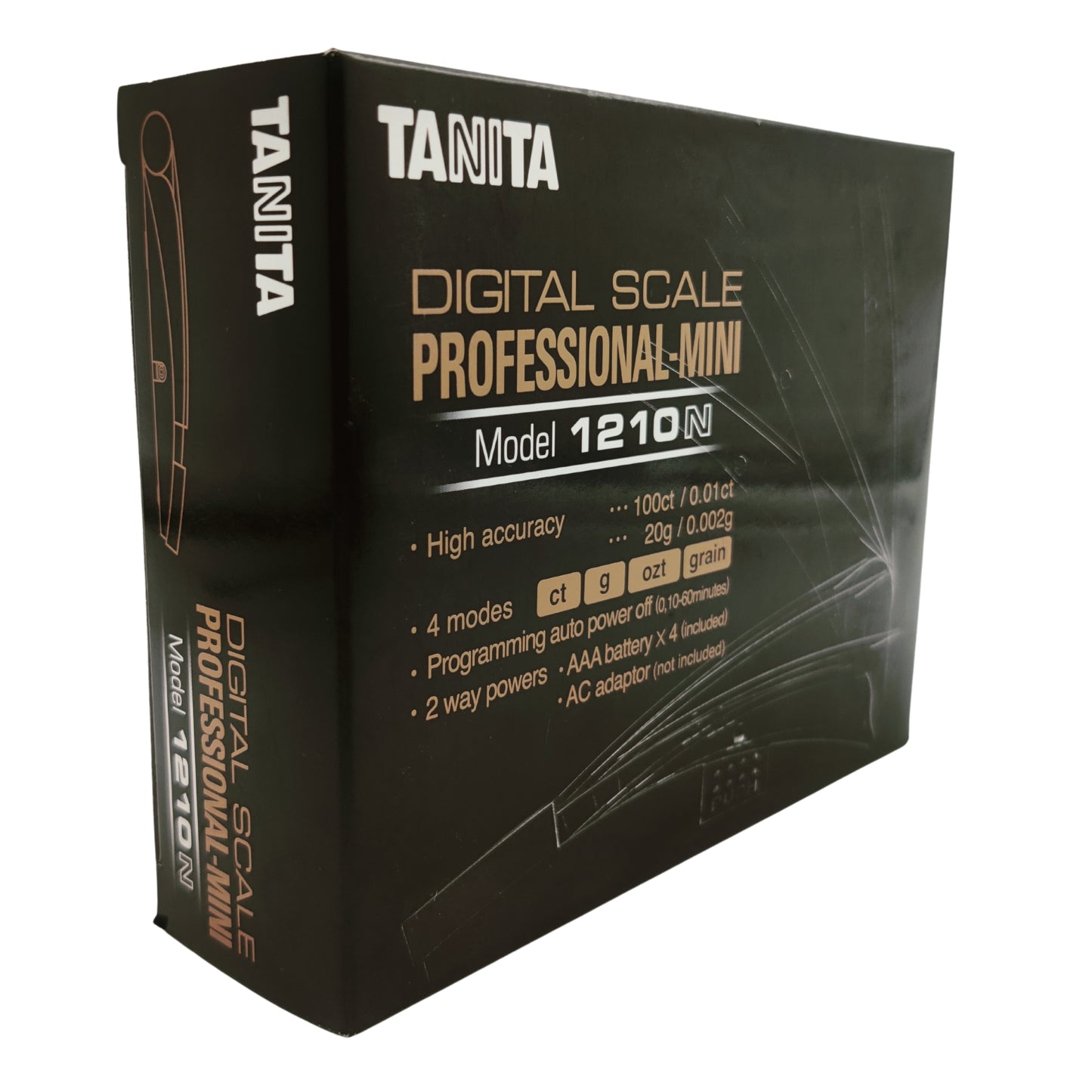 Tanita 1210N Digital Jewellery Scale – 20g x 0.002g | High-Precision Carat & Gram Weighing Scale