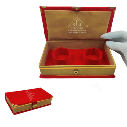 Traditional Velvet Double Bangle Box (NGP) | Double Bangle Jewellery Box