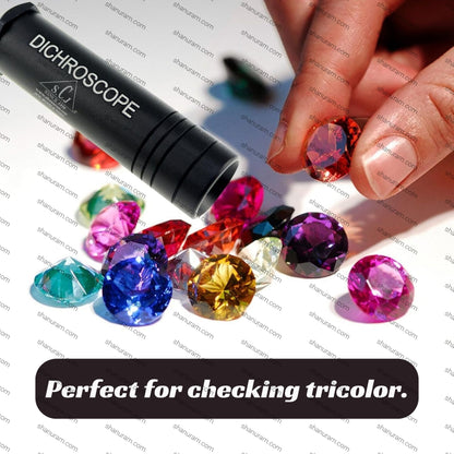 Heavy Duty Calcite Dichroscope for Gemstone Testing to Detect Trichroic and Pleochroic Colors for Accurate Gemstone Identification  Ideal Gemological Tool with Metal Body for Jewelers and Diamond Testing.