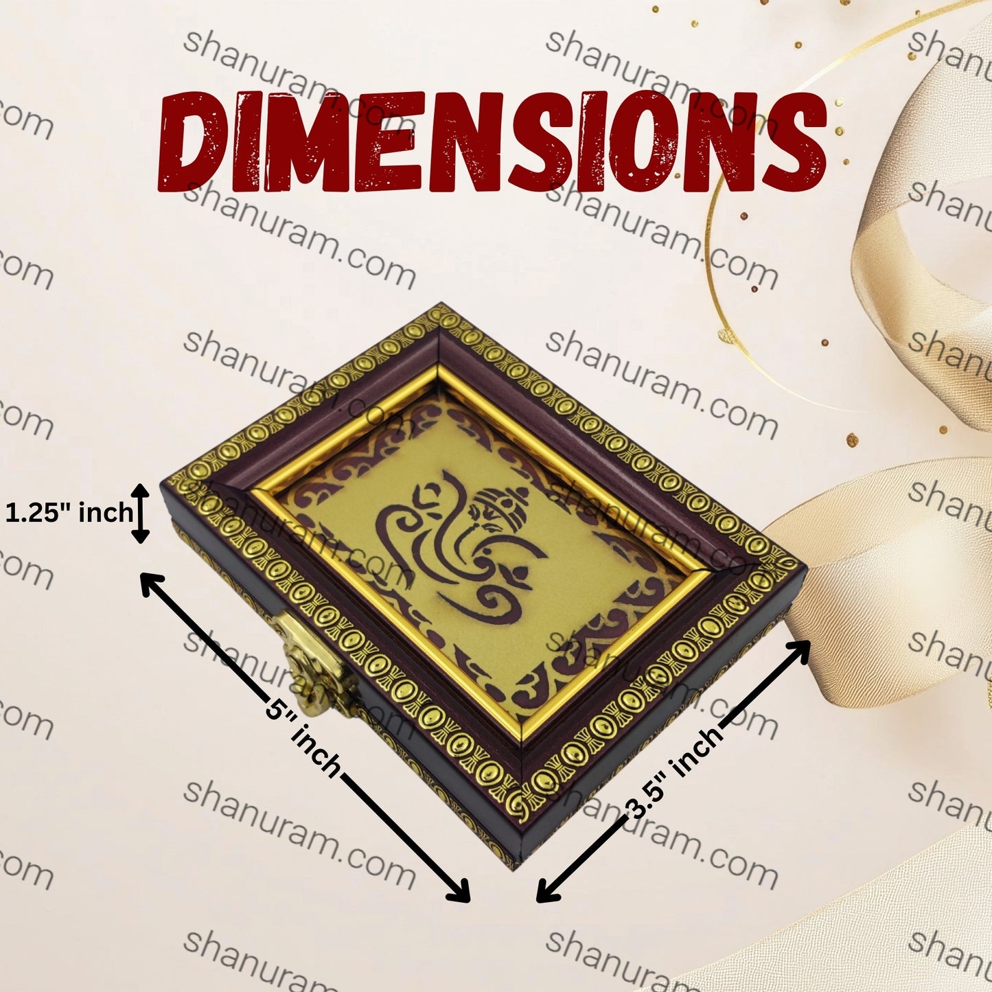 Premium 10g Red Wooden 2-Coin Rectangle Box (Pack of 10)