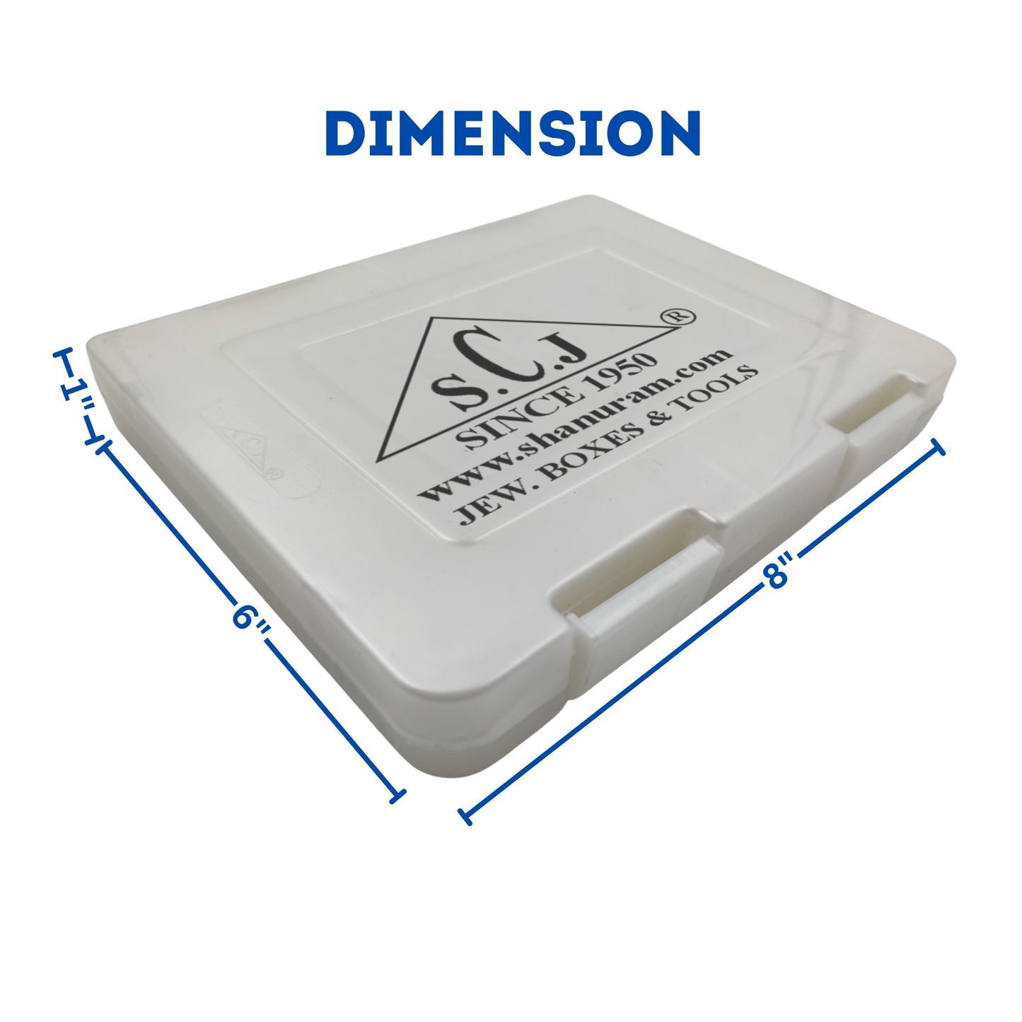 SCJ Small Necklace Box – Off-White Plastic Jewelry Box with White Cloth Lining (Pack of 10)