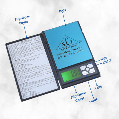 Notebook Series Digital Scale – 600g x 0.01g Precision Portable Weighing Scale