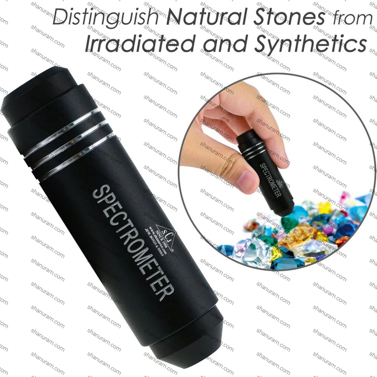 SCJ Pocket Diffraction Grating Gemological Spectroscope for Quick Gemstone Identification