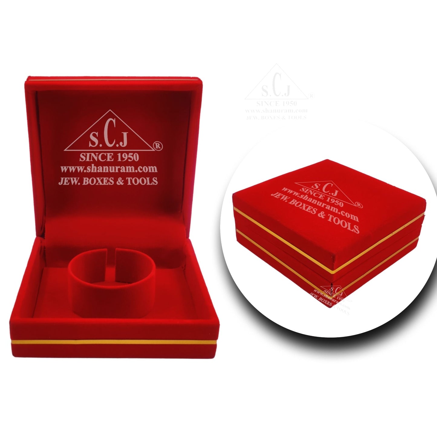 Traditional (Dhoni) Velvet Single Bangle Box
