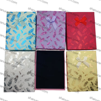 Leaf Printed Jewellery Gift Boxes (6 Pieces Pack) – Multipurpose Jewellery Packaging