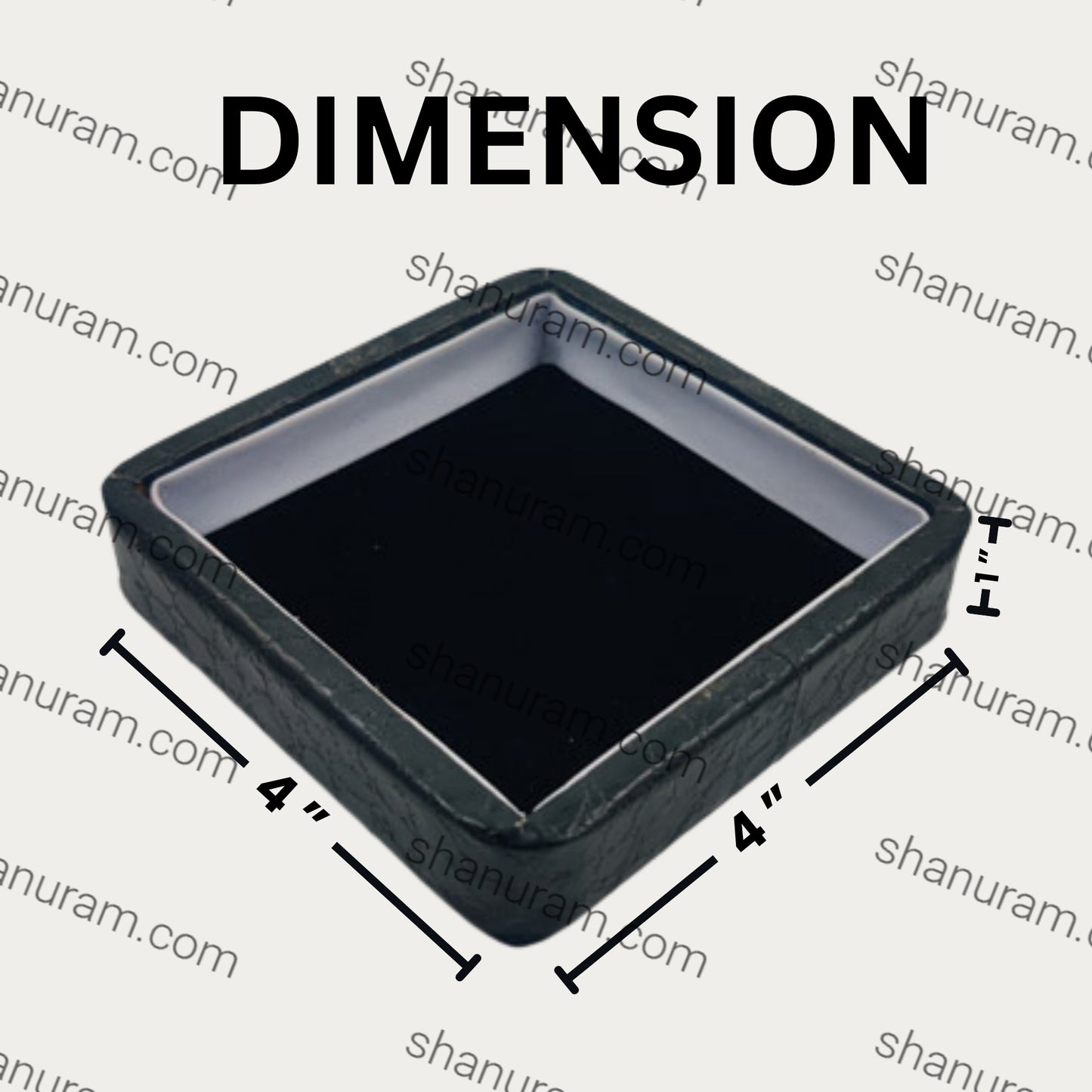 Small Black Crocodile with inside Black Velvet Tray