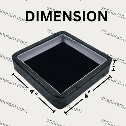 Small Black Crocodile with inside Black Velvet Tray