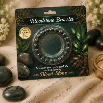 Natural Bloodstone Bracelet – Strength, Protection, Healing & Positive Energy Bracelet
