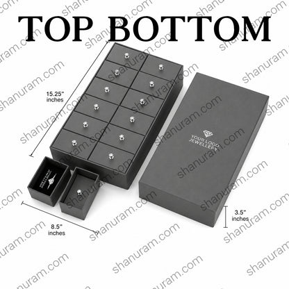 Luxury Jewelry Storage Box with Drawers | Custom Logo Hard Cardboard Jewelry Organizer Box | Premium Retail Packaging