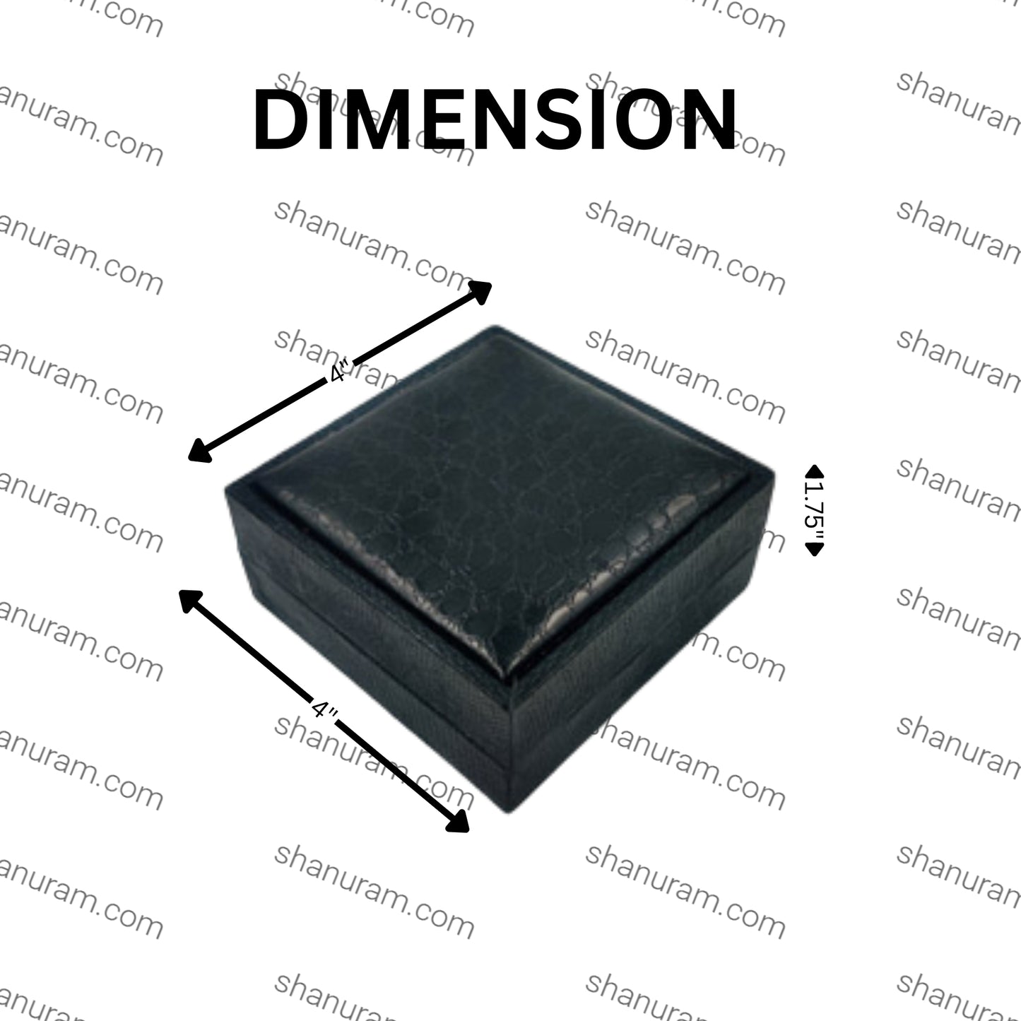 Black Crocodile Texture Pendant Box