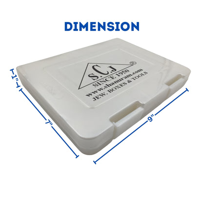 SCJ Medium Necklace Box –  (Pack of 10) Off-White Plastic Jewelry Storage with White Cloth Lining