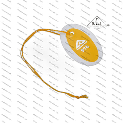 916 Hallmark Oval Tags with Yellow Thread (Pack of 10 Bunches) | Approx. 500 Tags)