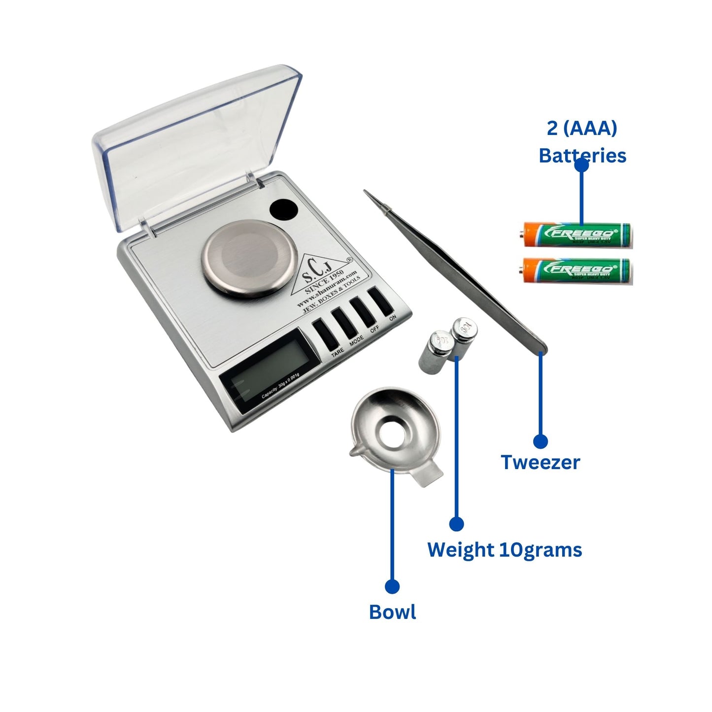 SCJ ACE GM-20 Pocket Scale – 20g x 0.001g Proffessional Digital Jewelry Weighing Scale