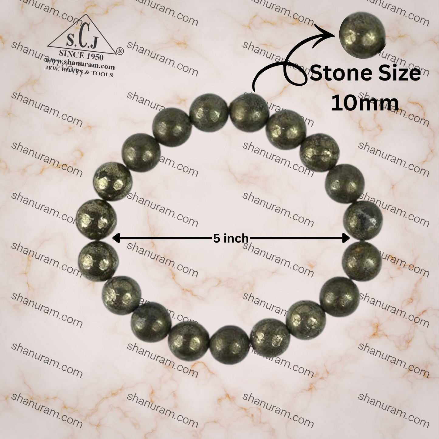 Natural Pyrite Bracelet Crystal Stone