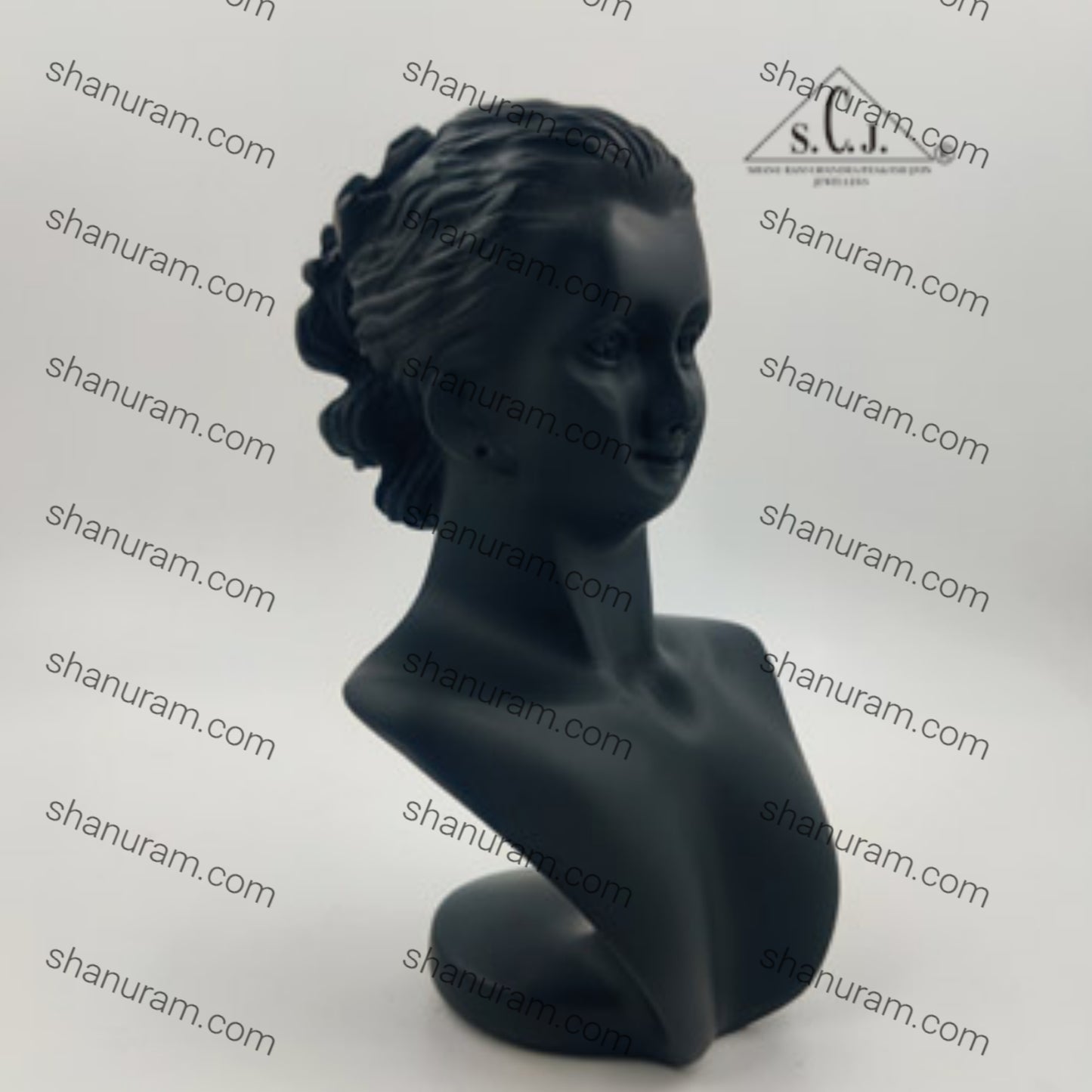 Black Resin Figurine Mannequin Model Jewelry Display Rack Counter Display 7"